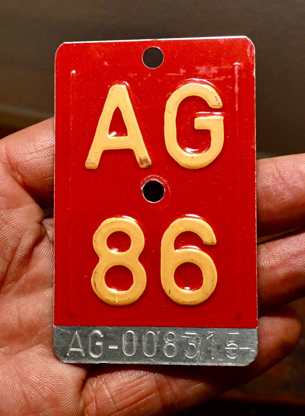 Ecriteaux: Velonummer AG 86 - Aargau 008315 – D'occasion à Pfaffhausen par mono_rec 2