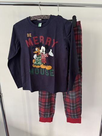 Disney Pyjama Set Mickey Mouse, Blau, Grösse XL - 150 cm