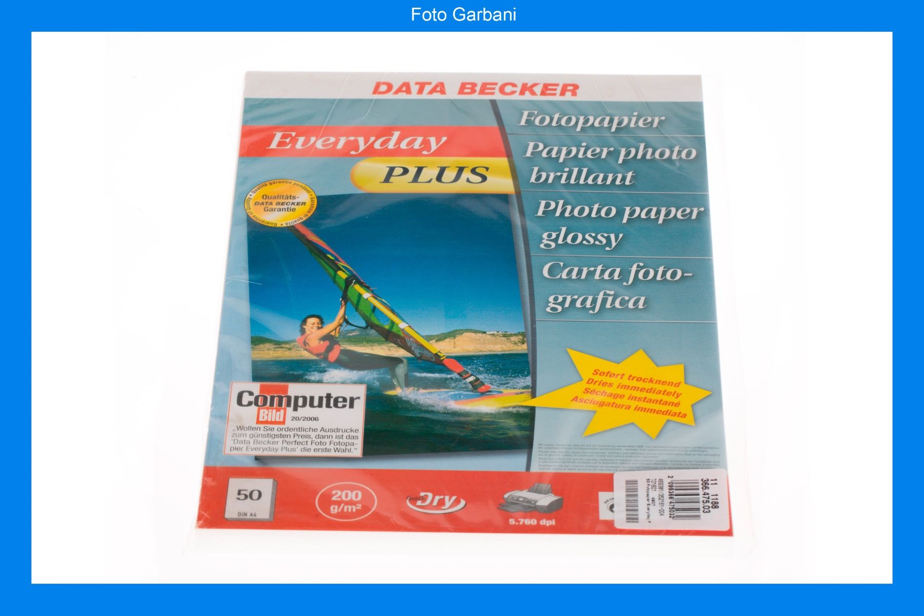 Papiere: Carta fotografica Data Becker Everyday Plus A4 glossy – Gebraucht aus Muralto von FotoGarbani