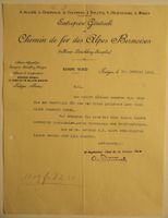 Frutigen 1910, Brief zu LÖTSCHBERG-SIMPLON-BAHN