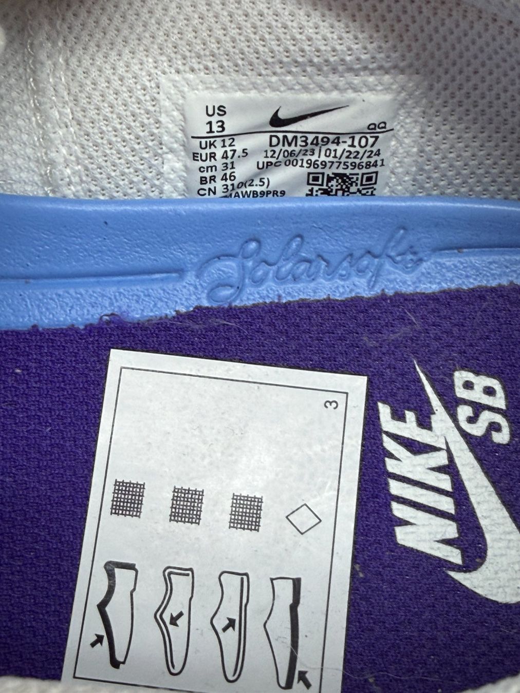 Nike Scarpe da uomo: Nike SB Chron 2 Canvas, Blanc/Marron, Pointure 47.5 – Usato da Morges venduto da vintix 1