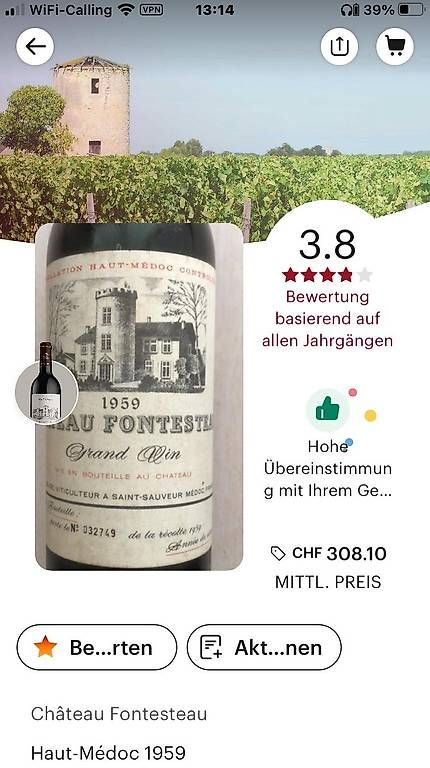 Vino: Bordeaux Wein 1959 – Usato da Kriens venduto da ENotte 1