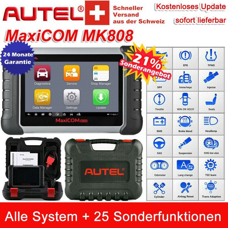 Scanner: Autel MK808 OBD2 mit allen System- und Servicefunktionen – Nuovo e nell'imballaggio originale da Malans GR venduto da BUYBEST-Schweiz