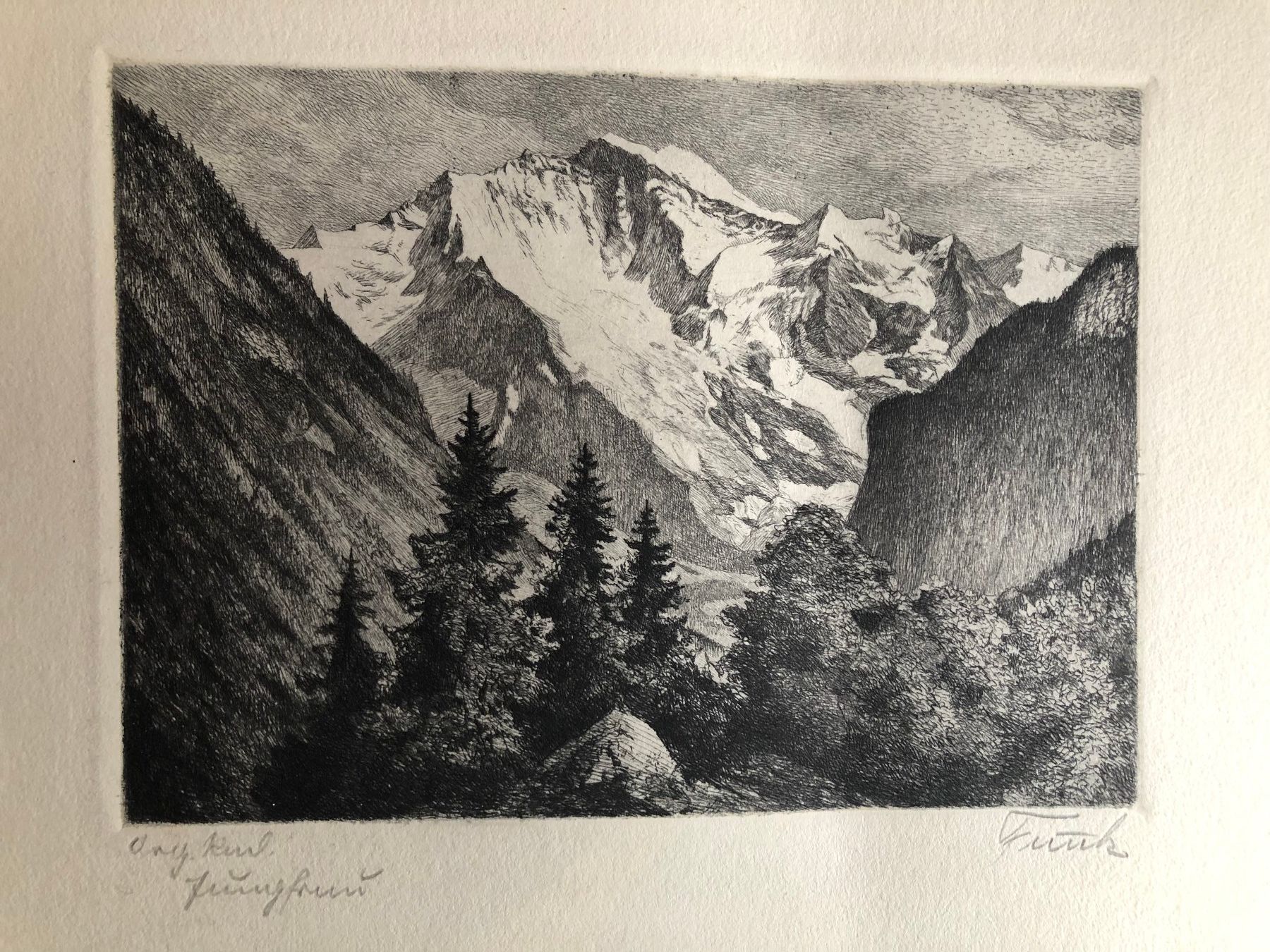 Incisioni: Jungfrau_ Kupferstich_Adolf Funk – Usato da Suhr venduto da robojo 1