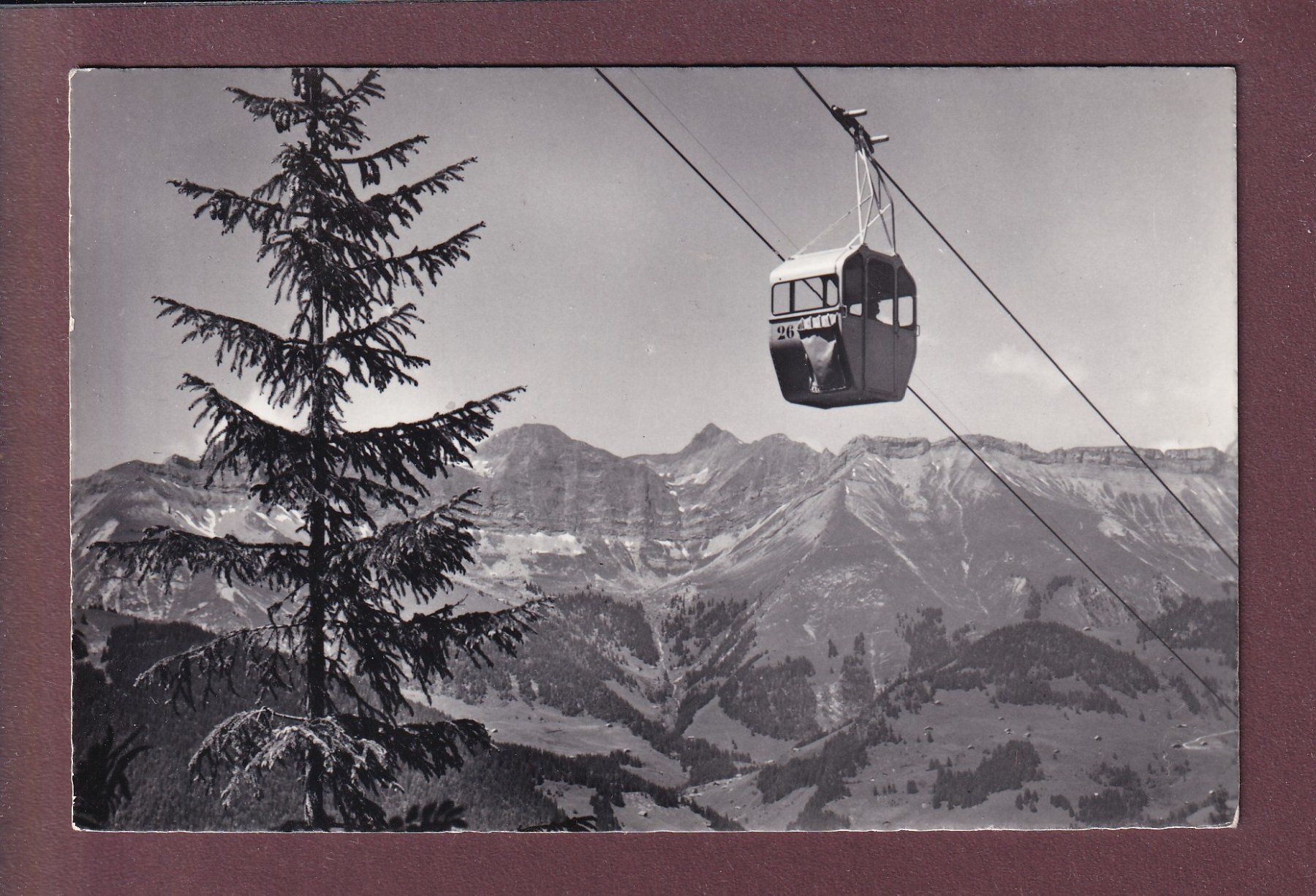 Ansichtskarten: Téléphérique ROUGEMONT-VIDEMANETTE – Gebraucht aus Pully von nicecards