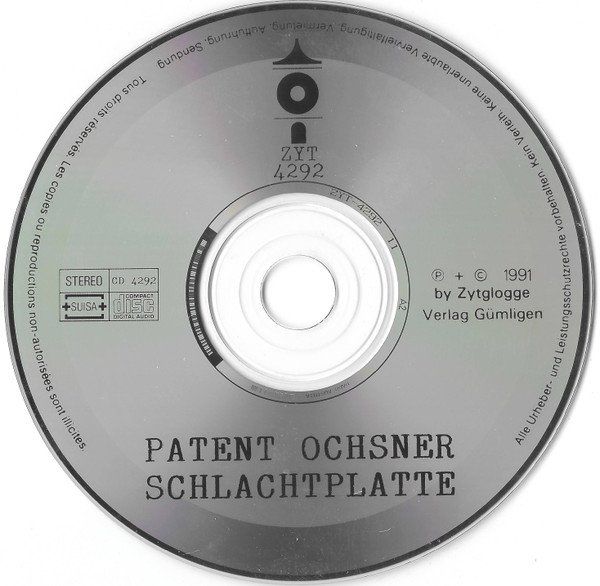 CD: Patent Ochsner SCHLACHTPLATTE CD – Usato da Kandergrund venduto da Sososo 2