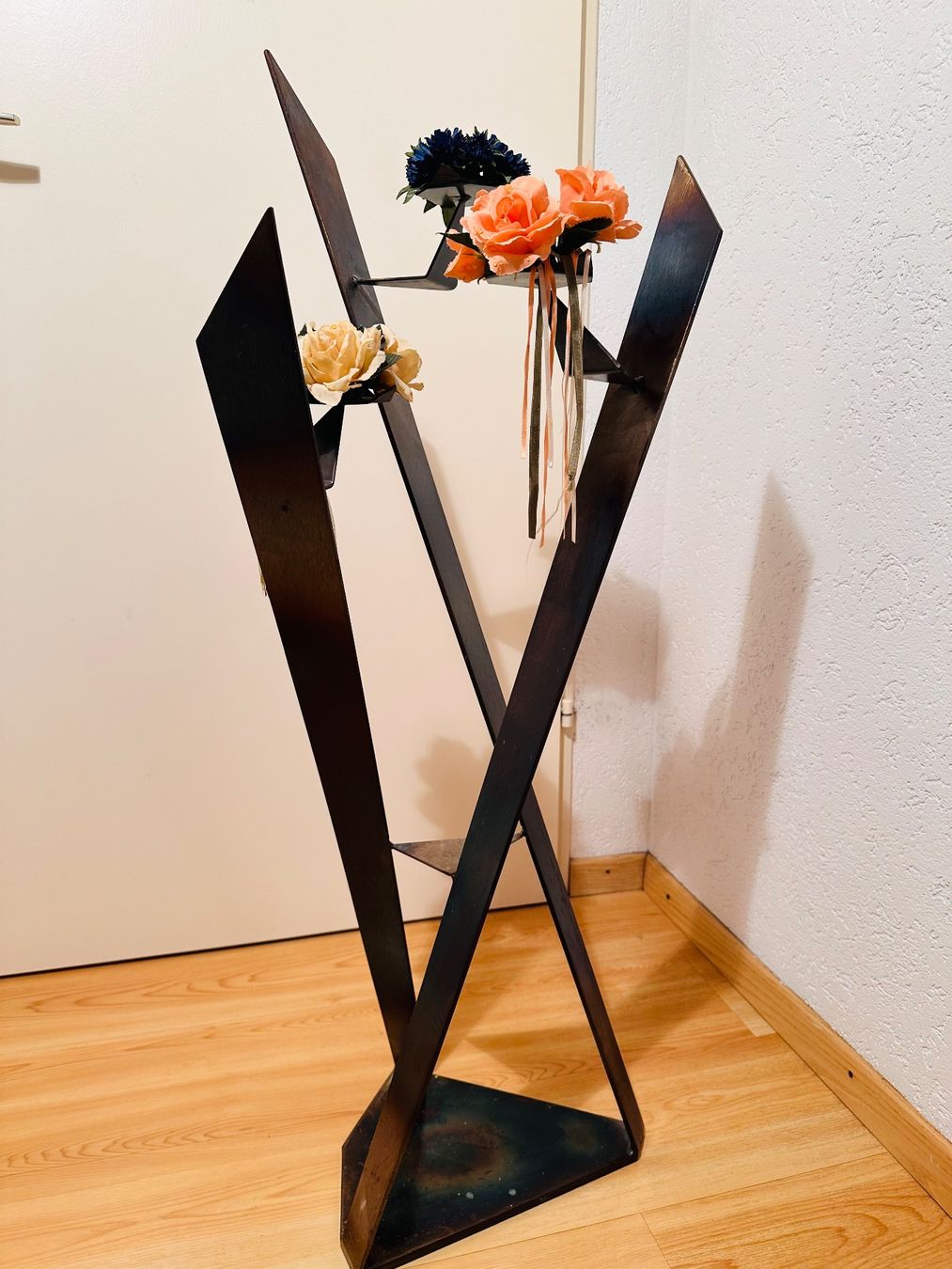 Portacandele: Handgemachter Kerzenständer aus Metall mit Deko, einzigartig – Usato da Baden venduto da dinamo123