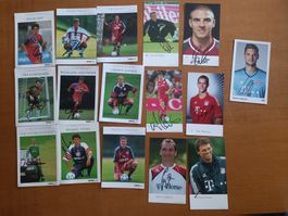 Bayern München- 16 Handsignierte Autogrammkarten