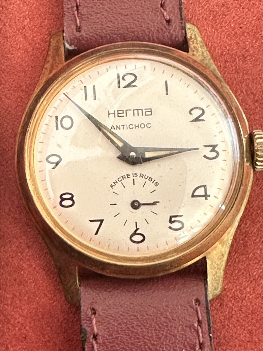 Orologi: Alte Armbanduhr Herma Swiss – Usato da Herbriggen venduto da Sehrazade 3