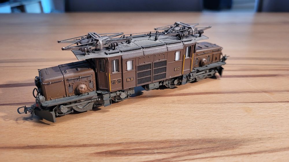 Bemo Modelleisenbahnen: Bemo RhB Ge 4/4 I 412 Modellbahn Lokomotive H0m  – Neu (gemäss Beschreibung) aus Zürich von gartenmaus01