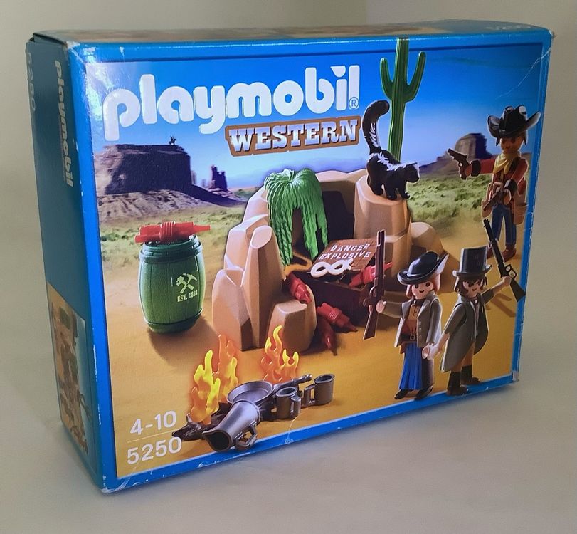 PLAYMOBIL 5250 - Nascondiglio Dei Fuorilegge, Set Con Sceriffo, Cavallo E Cane, Dai 4 Ai 12 Anni