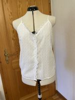 Sommerliches Top/Bluse in Weiss mit Spitze, Grösse 36/S