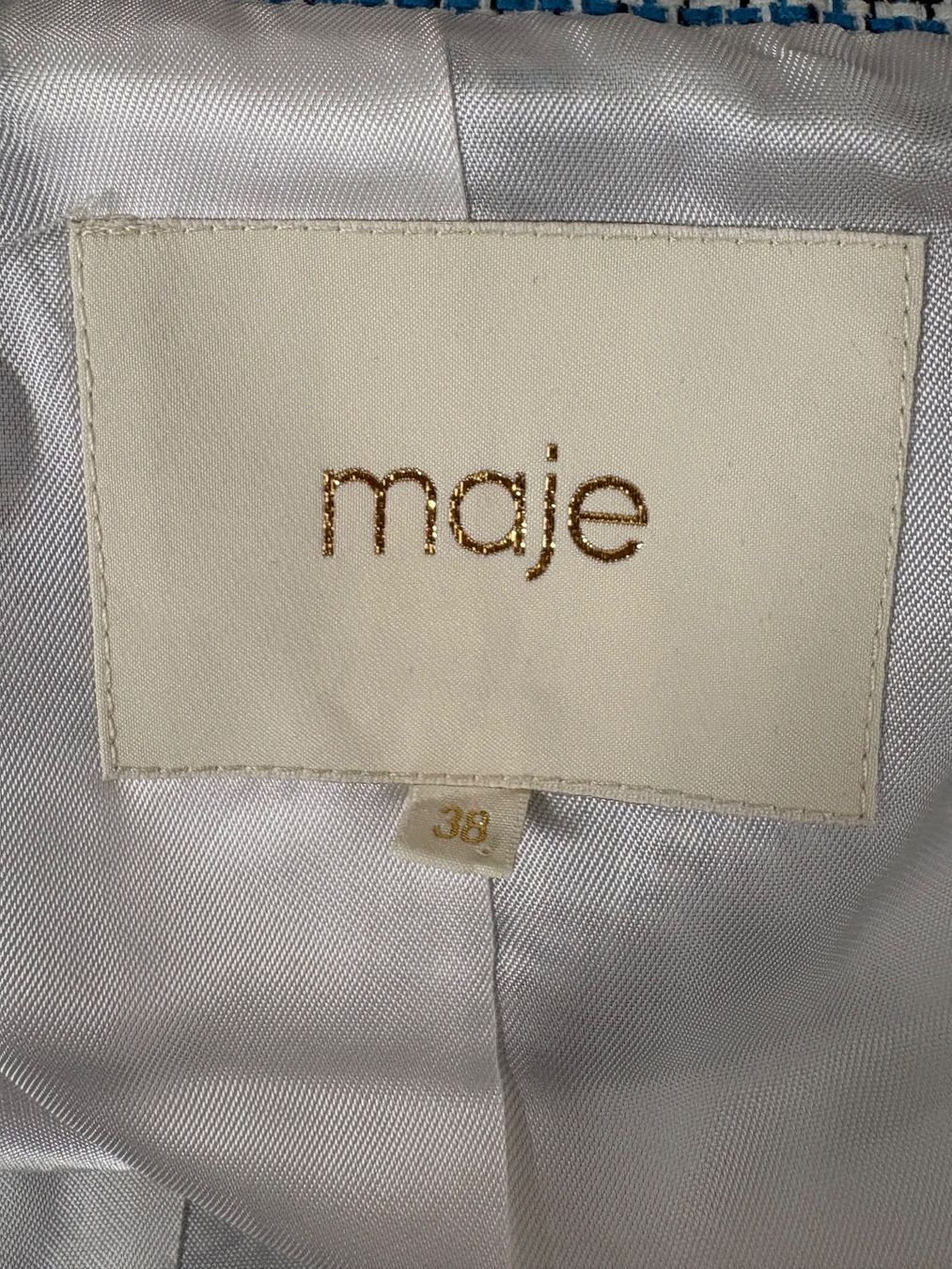 Maje Giacche: Maje Vikar Blazer Gr. 36 kariert hellblau schwarz – Nuovo (secondo la descrizione) da Regensdorf venduto da secondchancefashion 6