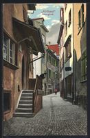 Basel, Imbergasse mit Schuhmacher R. G