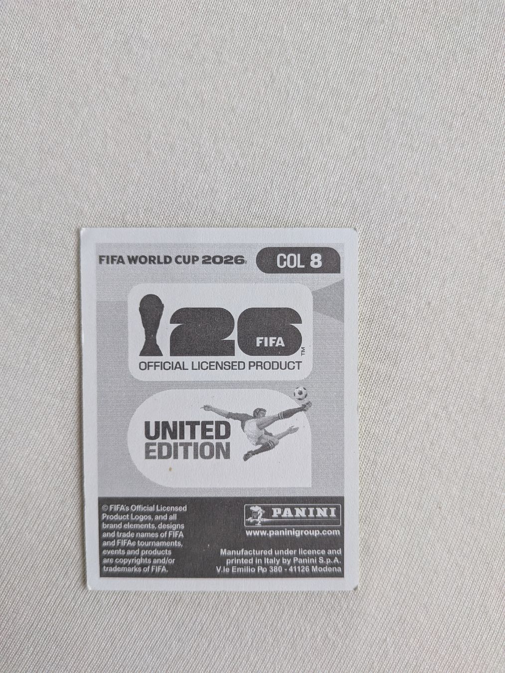 Panini Sammelbilder & Trading cards: Panini COL 8 – Gebraucht aus Eschenbach SG von SanFranciscoCalifornia 1