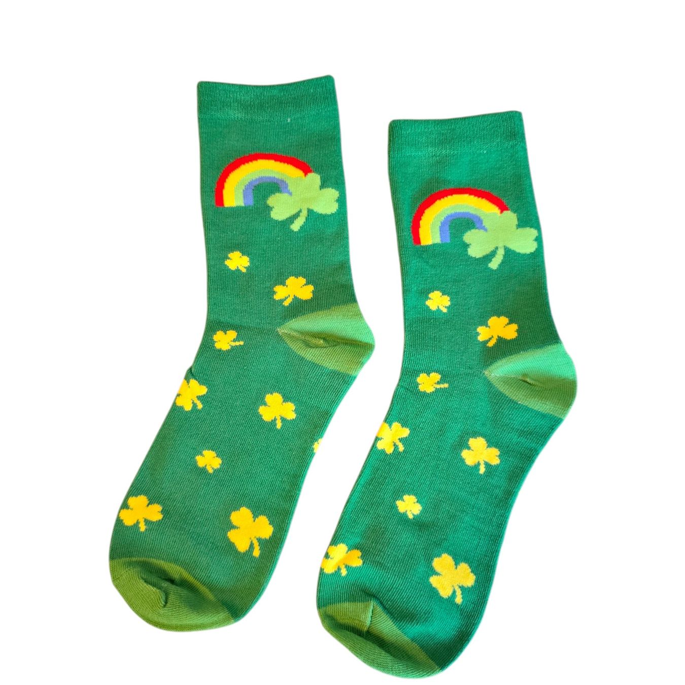 Calze: Socken Kleeblatt/Glücksbringer/Cloverleaf/Regenbogen/Rainbow – Nuovo e nell'imballaggio originale da Zürich venduto da amysmith 1