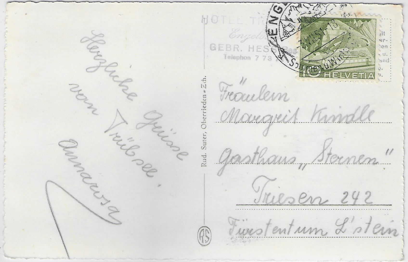 Cartoline postali: Alp-Idyll auf Trübsee - Rinder – Usato da Ettingen venduto da Kartenplanet 1
