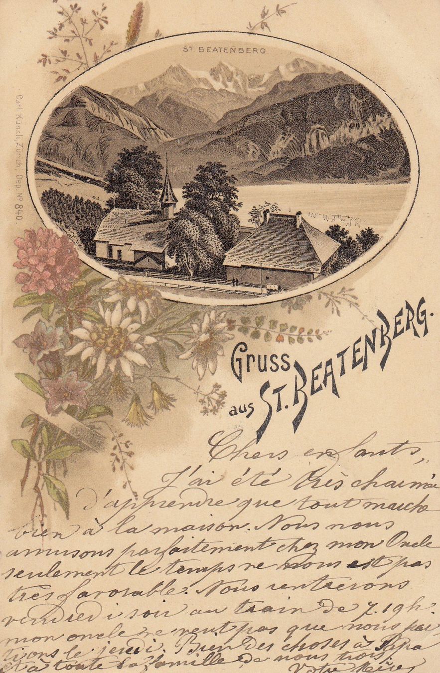 Cartoline postali: St. Beatenberg  BE      um  1 9 0 2 – Usato da Brig venduto da Valcards54
