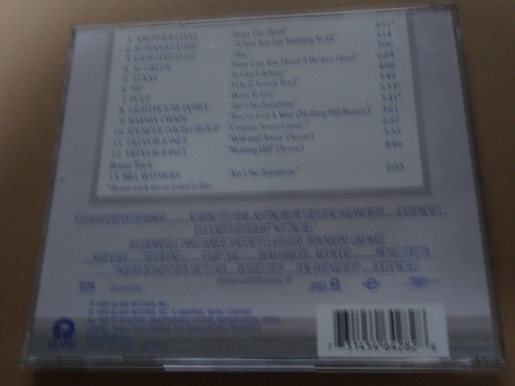 CDs: Notting Hill - Motion Picture CD – Gebraucht aus Olten von Disc-Ausverkauf 1