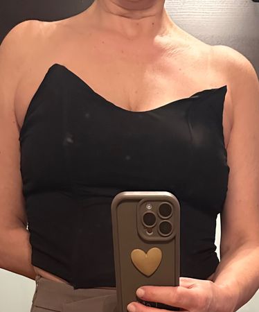 Schwarzes Bandeau Top, ideal für den Sommer! Gr. S