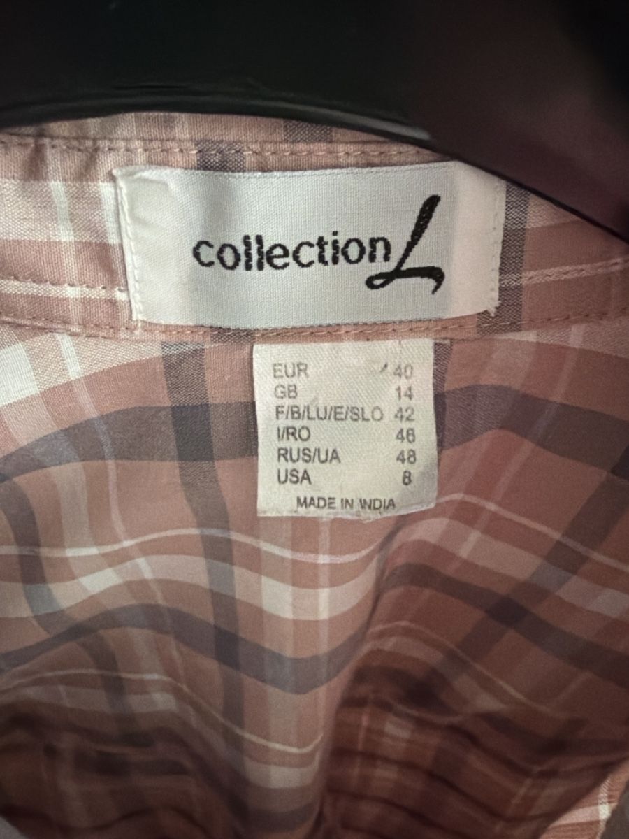 Camicette: Collection L Damenbluse Gr. 40, Kariert, rosa – Usato da Stäfa venduto da Gioviii 1