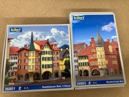 2er Set Kibri Spur Z 36801 u 36803 Bausätze Stadthäuser Biel