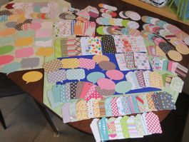 More than 220 Tags/various shapes papers/zum Basteln New!