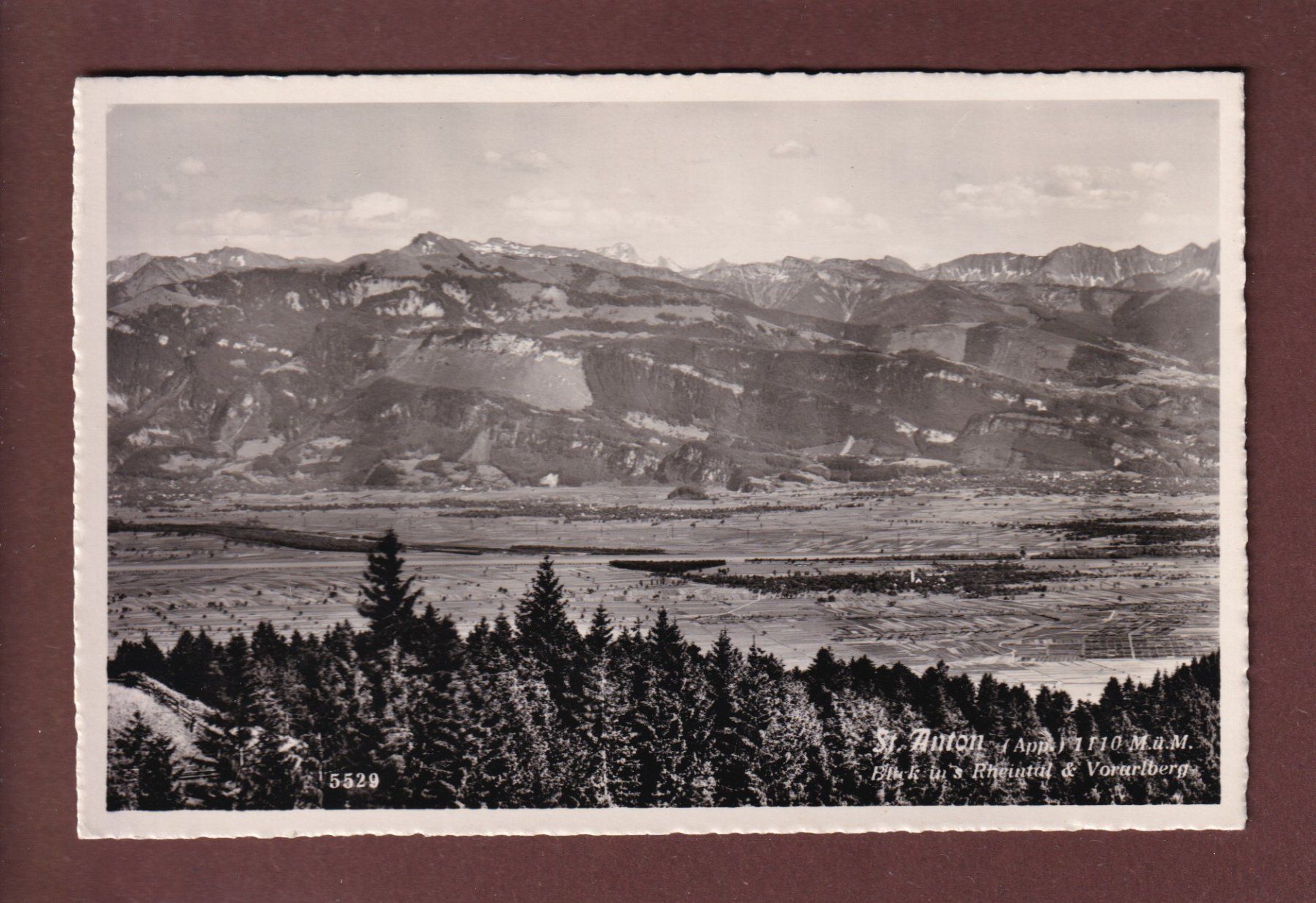 Cartoline postali: ST. ANTON - Blick ins Rheintal – Usato da Pully venduto da nicecards