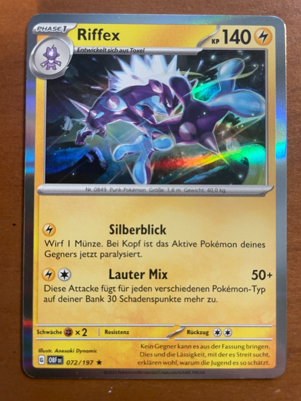 Pokémon Carte collezionabili: Pokemon Riffex Holo (Versand gratis) – Nuovo (secondo la descrizione) da Chur venduto da Angerson