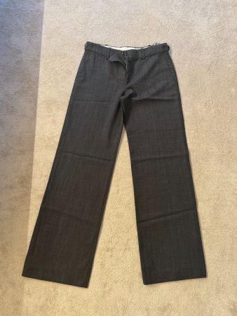 CHLOÉ Charcoal Grey Tailored Wide-Leg Trousers
