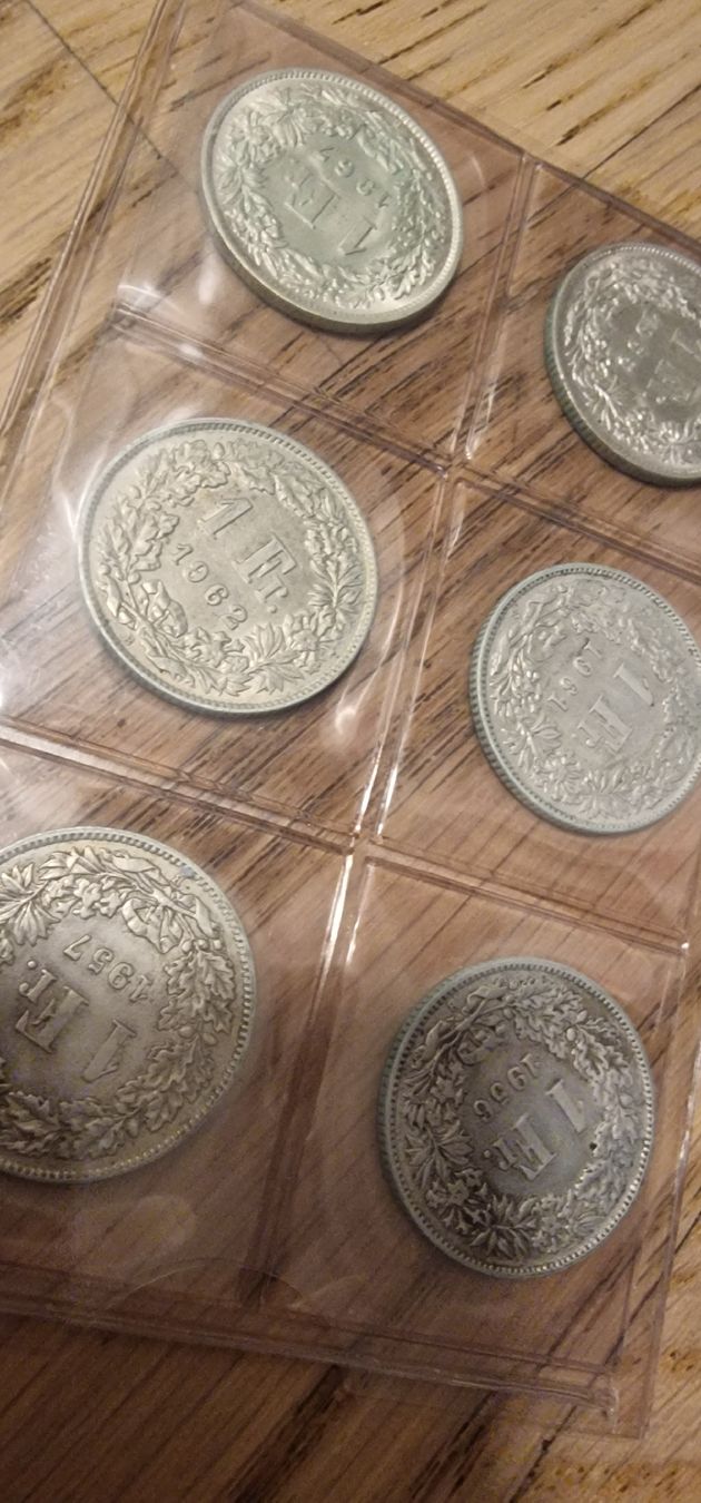Alle Münzen: 6x 1.- schweizer silber münzen – Gebraucht aus Arbon von sar_l7ll