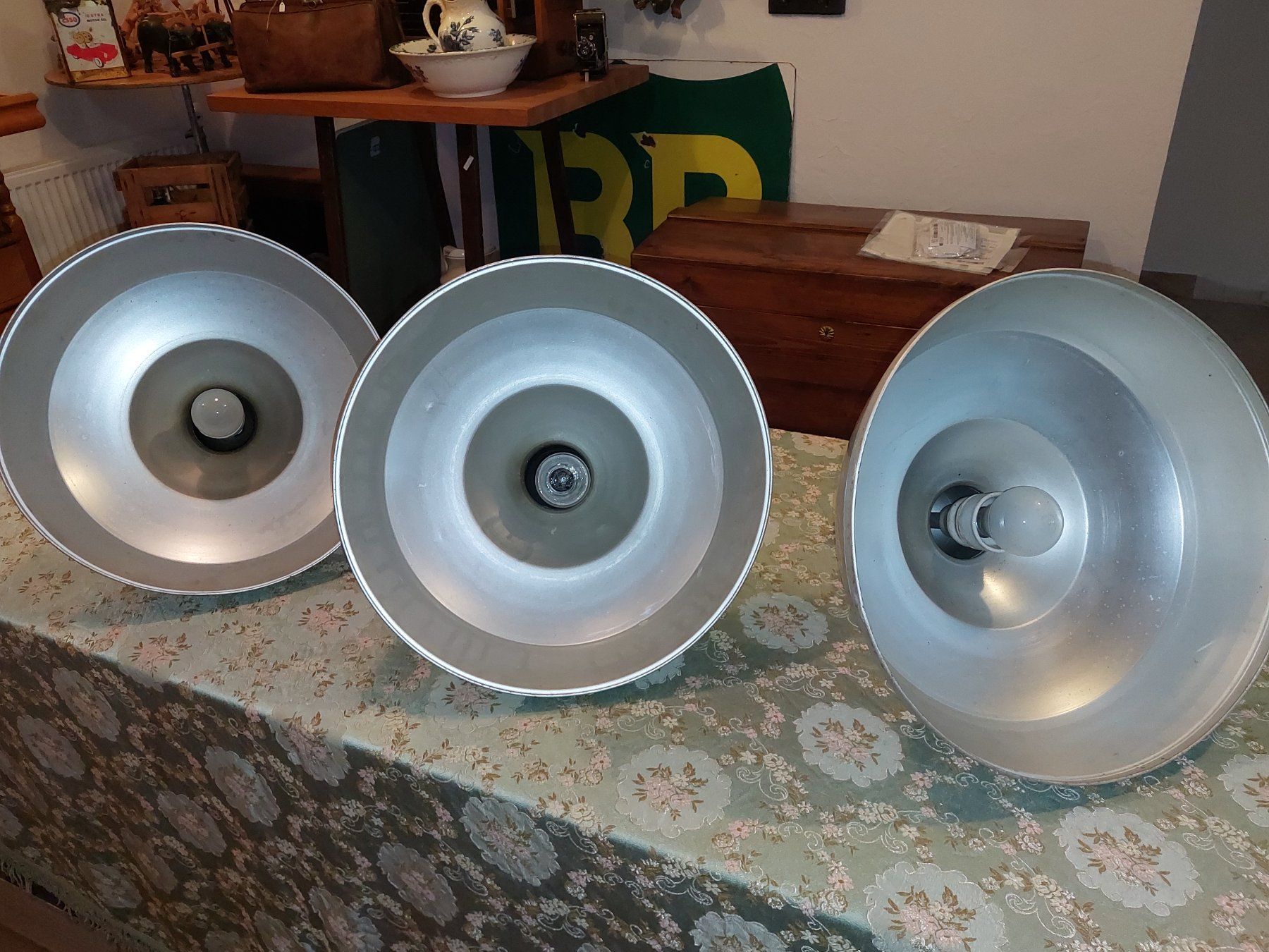 Lampade: 3 Industrie Lampen – Usato da Siblingen venduto da rantiques 2