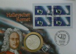 Numisbrief Halleyscher Komet Feinsilbermünze 999.0