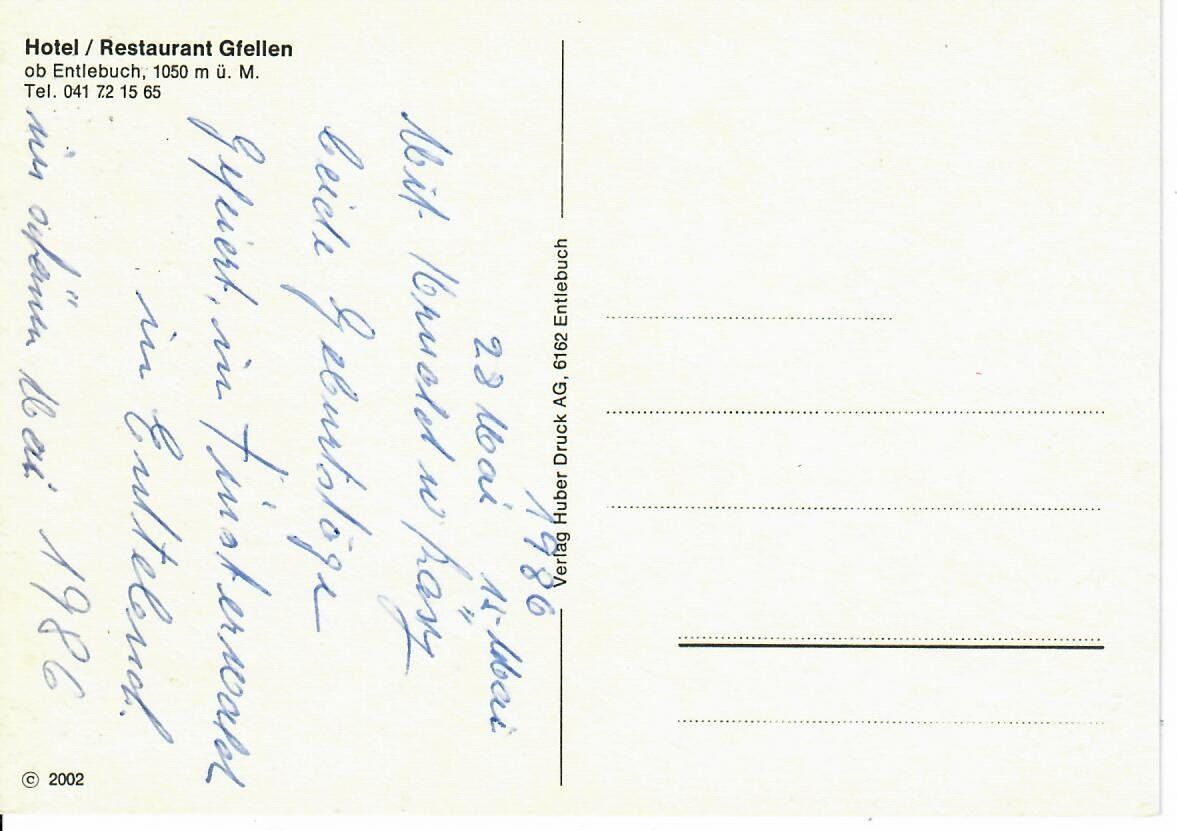 Cartoline postali: Hotel Restaurant Gfellen ob Entlebuch – Usato da Hochdorf venduto da Ziegel-16 1