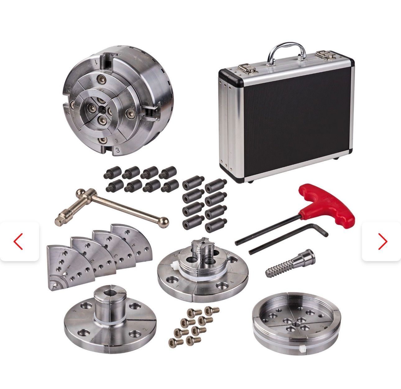 Alle Werkzeuge: Backenfutter Sortiment Set m. Adaptern 3,75" – Neu und originalverpackt aus Amriswil von JaJa-Express
