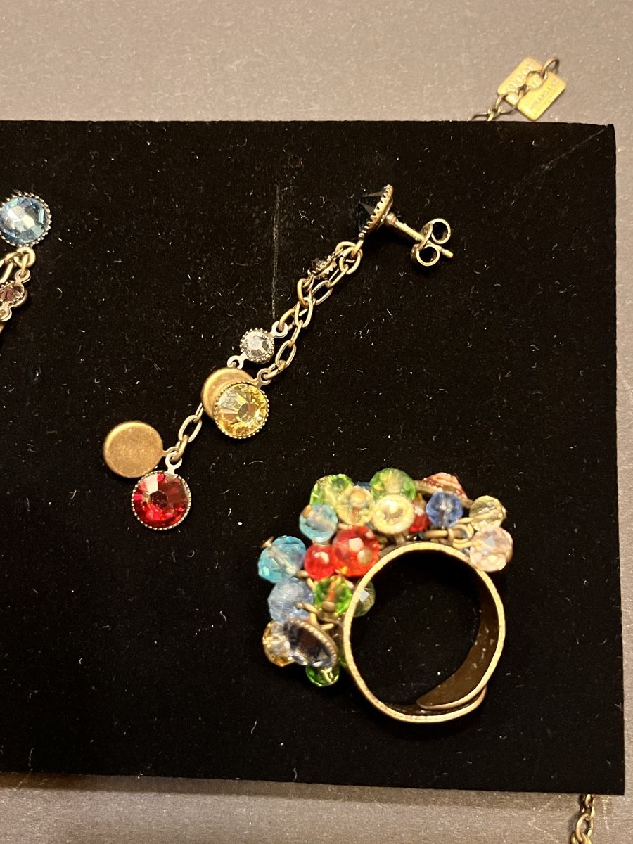 Ketten: Konplott Schmuckset, Kette, Ring, Ohrringe bunt Strass – Neu (gemäss Beschreibung) aus Breitenbach von Alice_xy 1