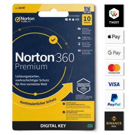 Norton 360 Premium [ 10 Geräte -12 Monate ] PREISKNALLER!