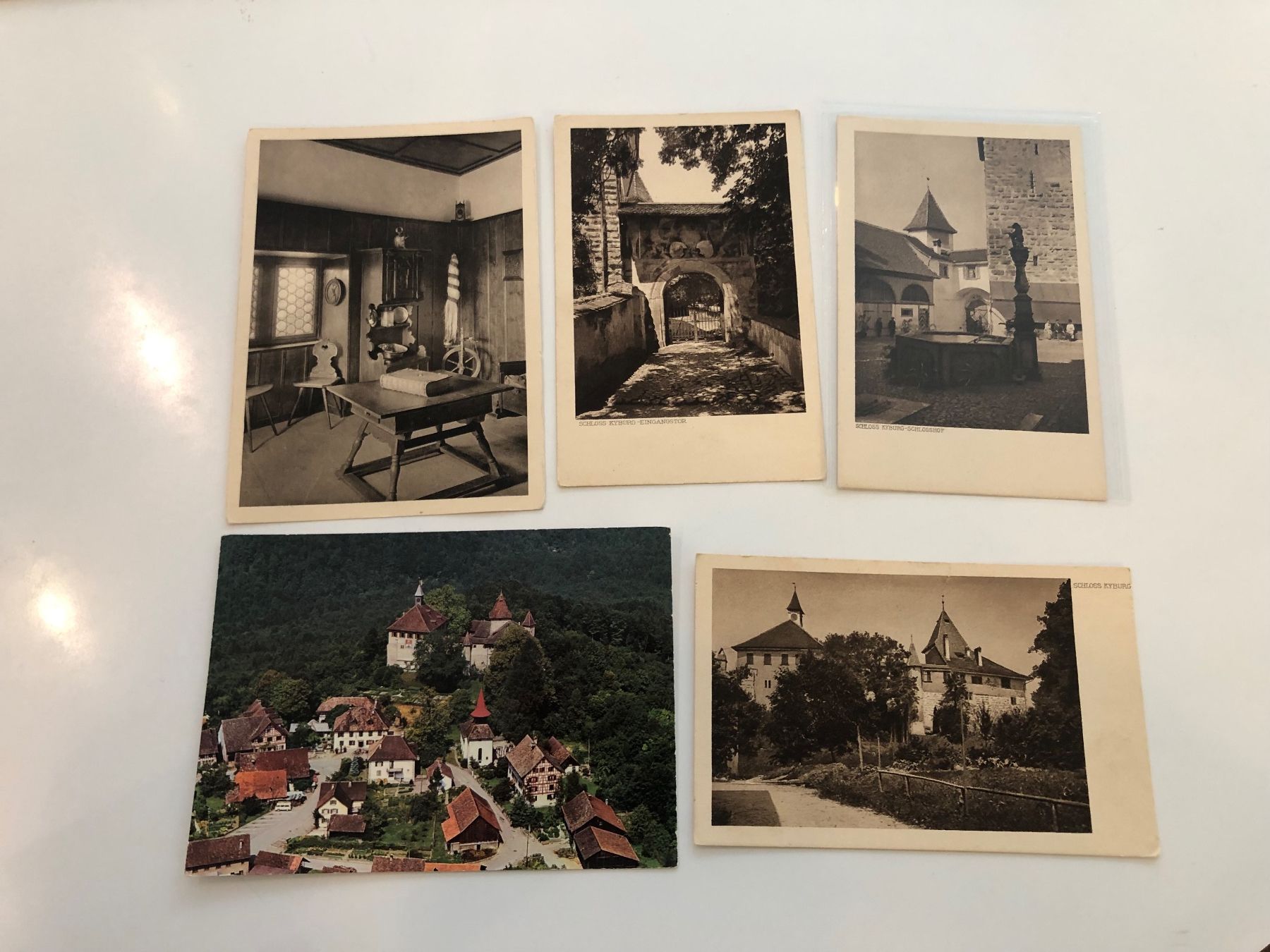 Cartoline postali: 11 alte verschiedene Ansichtskarten von KYBURG ZH – Usato da Lufingen venduto da Rac0 4