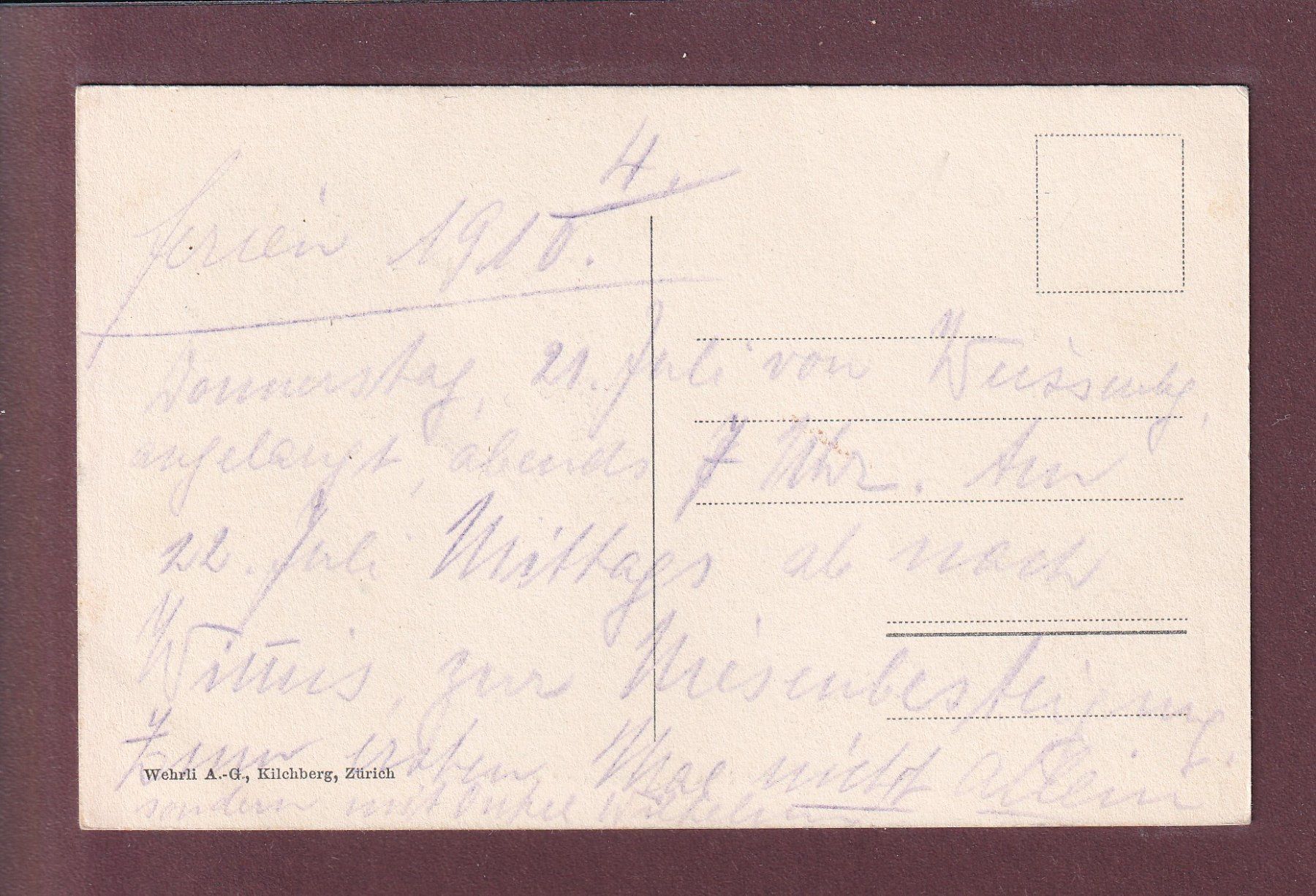 Cartoline postali: SCHLOSS WIMMIS - Niesen - 1910 – Usato da Pully venduto da nicecards 1