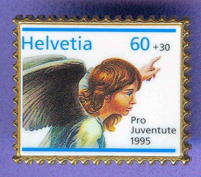 Placchette & Badge: PTT  Pro Juventute 1995  60 Rappen – Usato da Winterthur venduto da Sammleroase