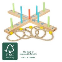 Jeu de lancer d'anneaux en bois ( NEUF )