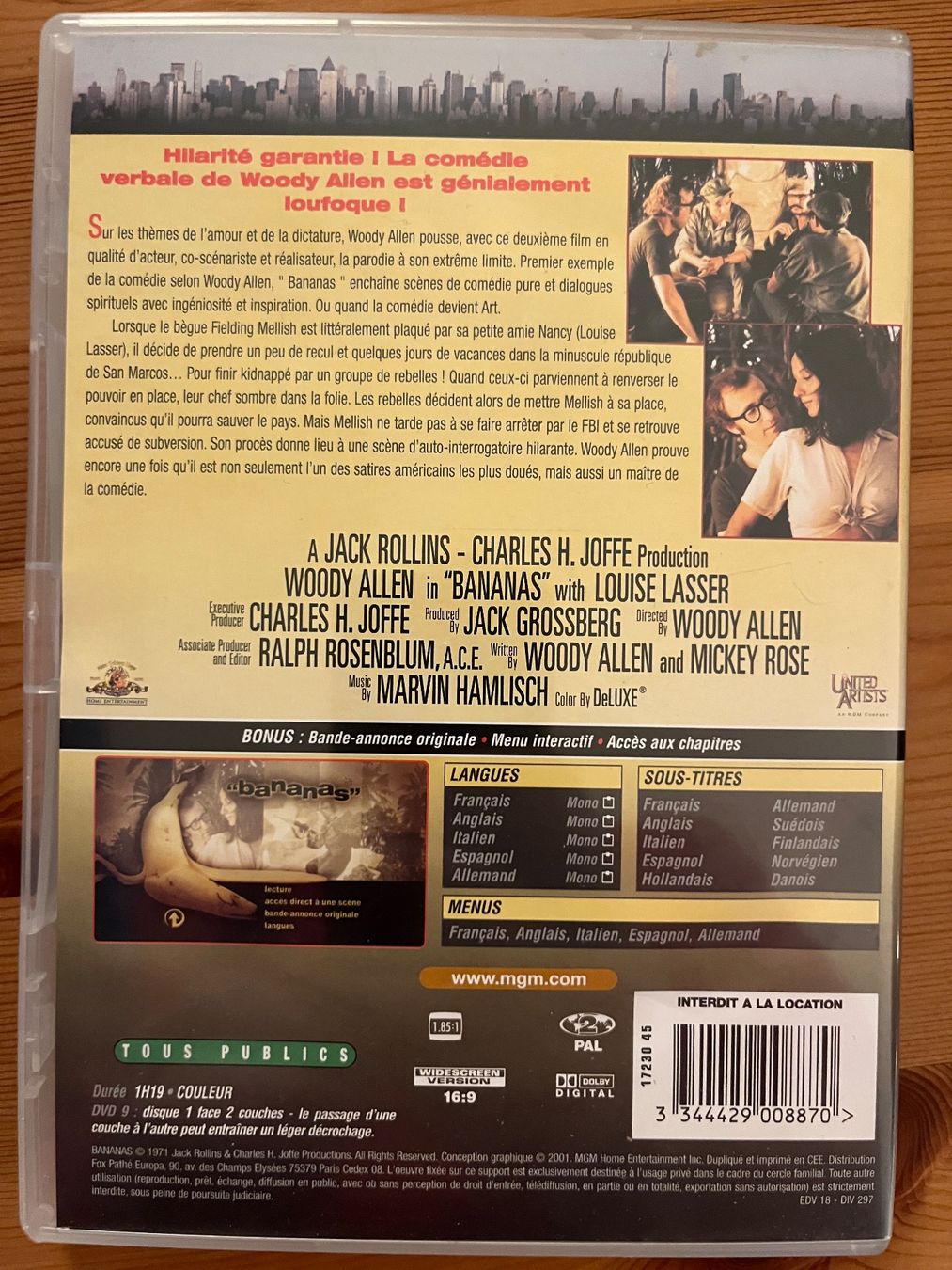 Tutti i DVDs: BANANAS - WOODY ALLEN – Usato da Lausanne venduto da sbar224 1
