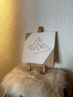 Tableau toile Cervin motif montagne art fait main 