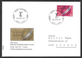 Sonderbrief S. 809 100 Jahre Kaufmänn. Verein Luzern 1973