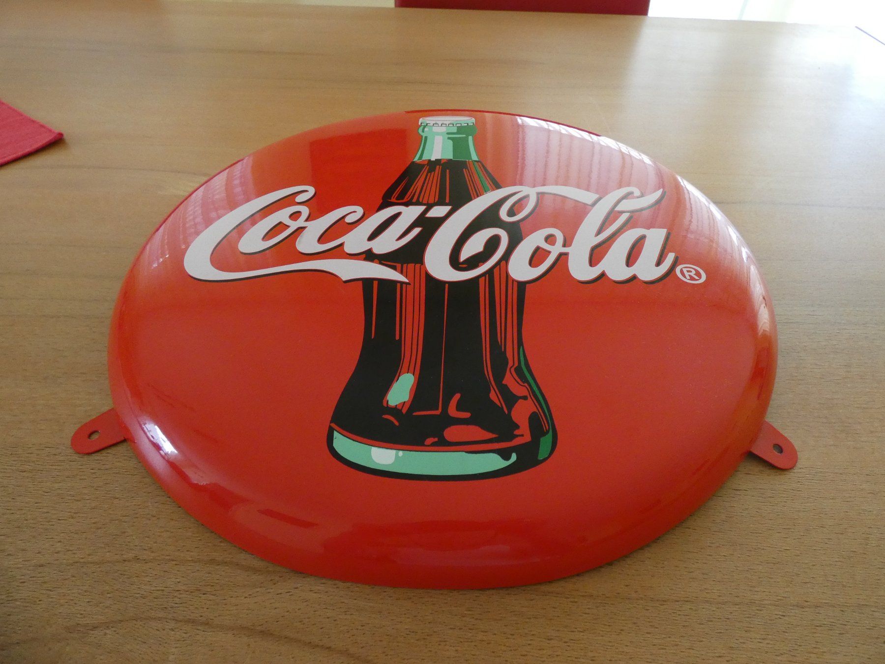 Coca-Cola Insegne: Grosses Coca-Cola Blechschild mit Befestigungslaschen – Nuovo (secondo la descrizione) da Münchwilen TG venduto da sirnmu 1