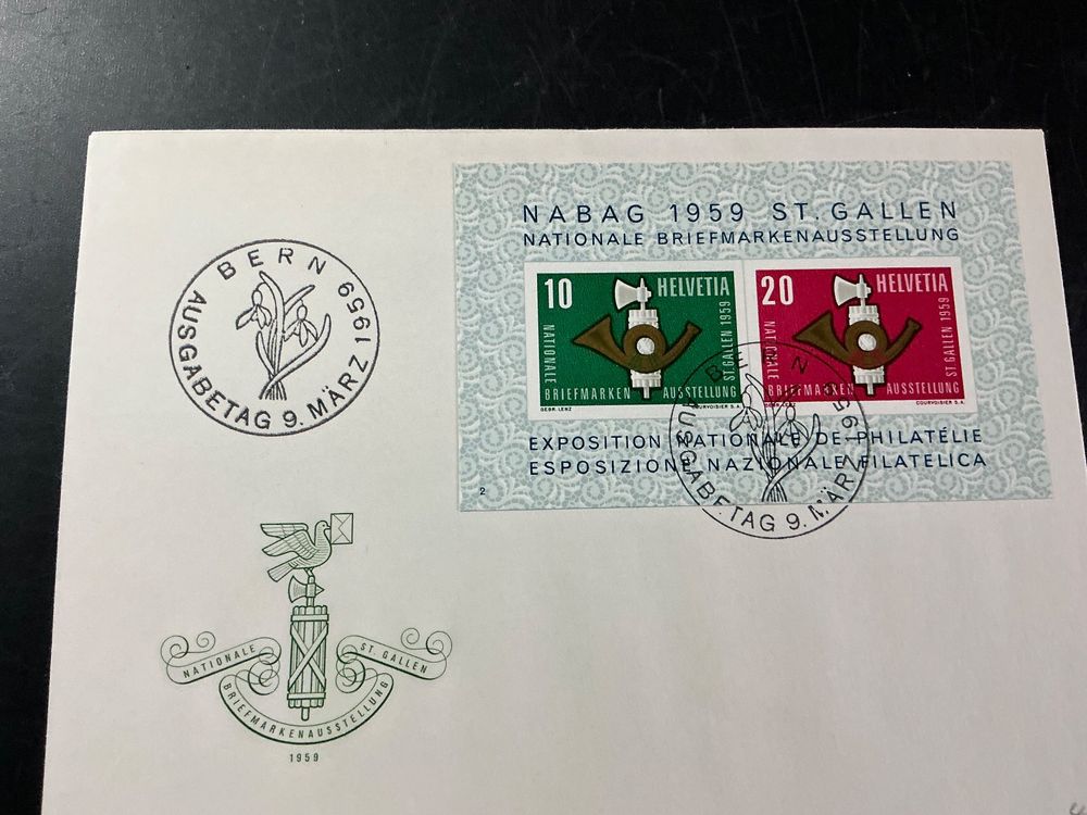 NABAG 1959 St. Gallen Briefmarken Ausstellung Top! (Gebraucht) in ...