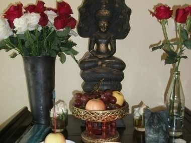 Skulpturen & Statuen: Antiker Teakholz-Buddha aus Myanmar – Gebraucht aus Waltensburg/Vuorz von Buddhas 2