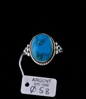 Bague Vintage Style Navajo "Ciel de Turquoise" en Argent 925