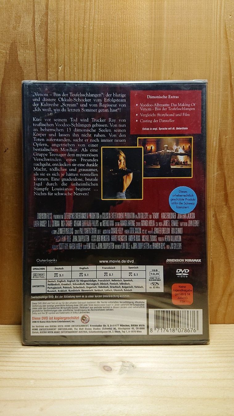 Alle DVDs: VENOM Biss der Teufelsschlange DVD – Neu und originalverpackt aus Wilderswil von Exebub 1