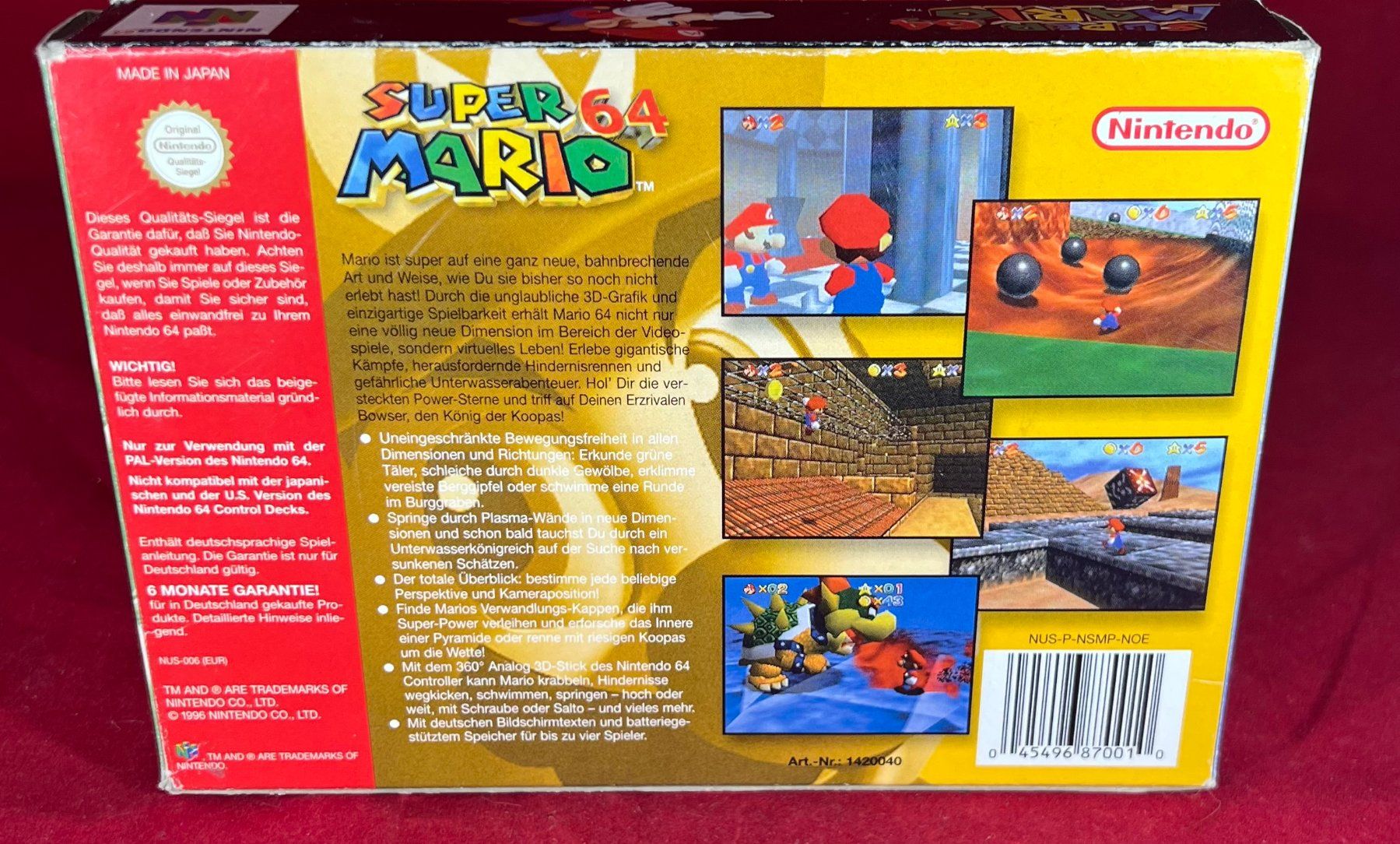 Jeux: Super Mario 64 – Nintendo 64 – Version PAL complète – D'occasion à Biel/Bienne par new-life 2